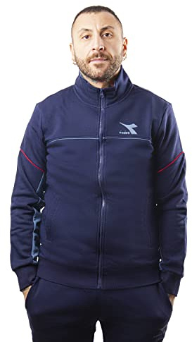Diadora Fleece träningsdräkt träningsoverall konst.102.177775, Klassisk marinblå, S
