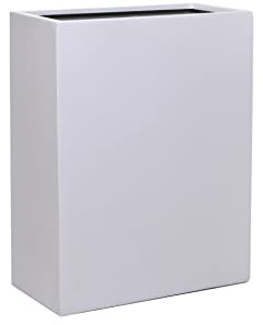 VIVANNO Jardinière Séparateur de pièce Protection visuelle Fibre de Verre ELEMENTO Blanc Mat - 59x30x75
