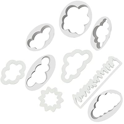 MYSUNBAR 10 Stück Wolken Ausstecher Fondant Keksausstecher Wolkenausstechform Kinder Cloud Cookies Fondant Kuchenschneider DIY Kuchen Fondant Cookies Fondant Deko für Backraum Keks Fondant Geburtstag