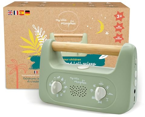 My Little Morphee Sleep Aid for Children 3-10 Years – 192 Soothing Stories, Meditation Sessions, Music & Nature Sleep Sounds – Sleep Meditation Fall Asleep Fast Portable Sound Machine Kids-Friendly