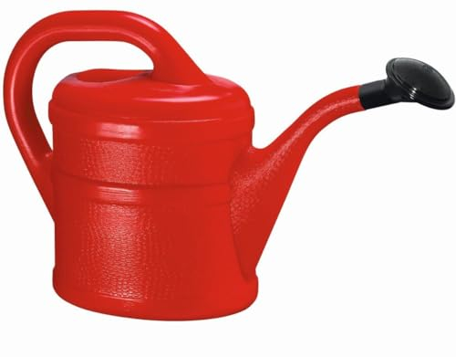 Gießkanne ROT Blumenkanne Kunststoff für groß & klein, Garten & Zimmerpflanzen Gießkannen Gieskanne Gieskannen Giesskanne 2L 2 L Liter Watering Can Gieskannen2Liter + 1 Bildmagnet