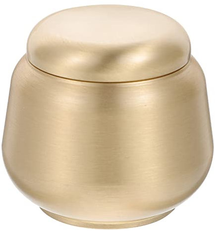 DOITOOL Brass Tea Canister Mini Teedose Messing Für Lose Teeblätter Aromadicht Und Langlebig Für Aufbewahrung Von Tee Und Gewürzen Für Zuhause Und Unterwegs