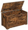 VASAGLE Cassapanca, Panca Portaoggetti, Pouf Organizzatore con 2 Cerniere di Sicurezza, Scarpiera, Stile Rustico, 40 x 80 x 46 cm, per Corridoio, Camera da Letto, Soggiorno, Marrone Vintage LSB063T01