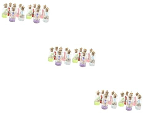 COHEALI 36pcs Drift Bottle Resin Pendant Necklace Key Chain Pendant for Jewelry Diy Accessories Simulation Glass Bottle