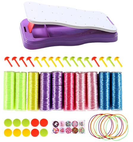 fanelod Handseilflechter-Set, Flechter-Set, Tagebuch-Armbänder, DIIY-Geschenke, Spielzeug zur Herstellung von Freundschaftsarmbändern, Freundschaftsbandmacher, kreatives Flechtset für Mädchen