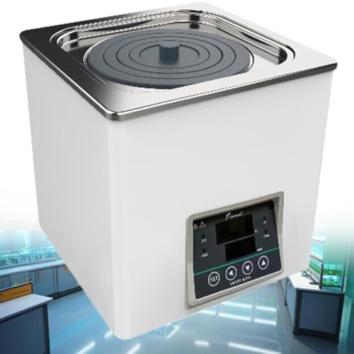 ROGHA Bain-Marie Thermostatique Numérique, Cuve Intérieure en Acier Inoxydable, Équipement de Laboratoire pour Bain-Marie à Affichage Numérique, RT à 99,99 °C,1Hole