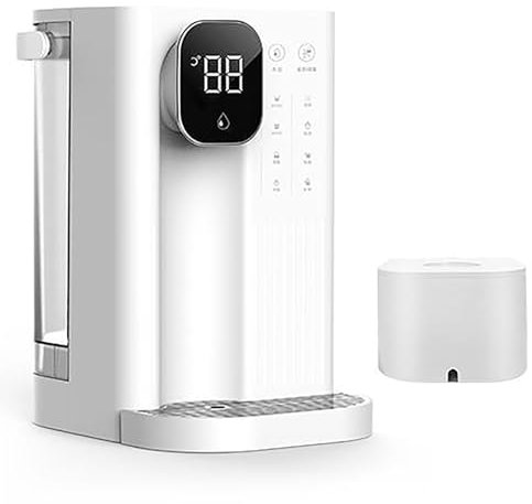 HmLotd Intelligenter Wasserspender, tragbarer Wasserspender, 3 l großer Wassertank, LED-Anzeige, 4-stufige Temperaturregelung mit Sicherheits-Kindersicherung, ideal für Wohnzimmer, Büro