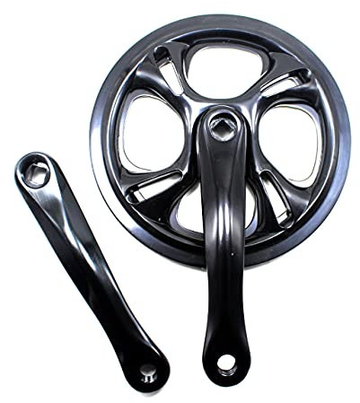 HESHUWEN Kurbelgarnitur 48T 170mm Single Speed Bike Crankset Road Faltfahrrad FixedGear Kurbel Set Aluminiumlegierung Kette Wheel Kettenrad Zubehör Teil Fahrrad Kurbel