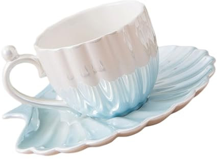 HOLIDYOYO Kaffeetassen Keramik-tassen Und Untertassen Für Tee Kaffee Und Milch Ergonomischer Griff Für Angenehmen Trinkkomfort Für Zuhause Büro