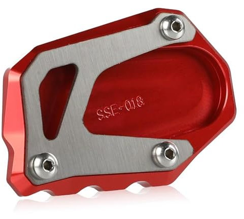 VQLDPX Motorrad-Seitenständerpolster Für Suzuki GSX-8R GSX8R GSX 8R 2024-2026 Plattenständer-Verlängerungspolster Motorradständer Platte Verbreiterung(Rot)