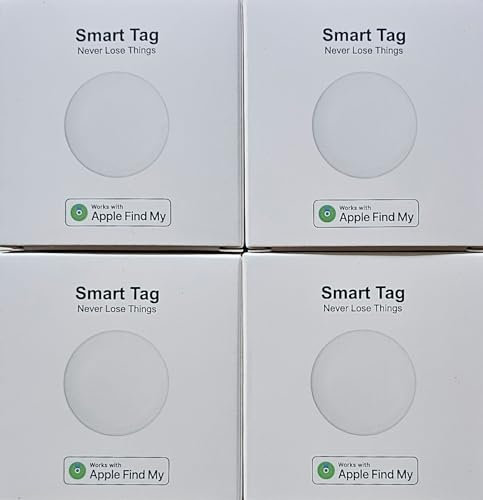 Oscanna Tracker Tag Compatible with Apple Find My Like Airtag, 4 Pack (IOS ONLY)