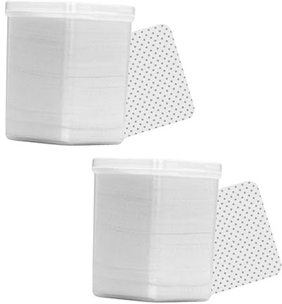 Beaupretty Kosmetische Reinigungspads Baumwolle 400 Stück 2 Boxen Klebstoff Flaschenöffnung Reiniger Nagelkunst Zubehör Verstopfungsfrei