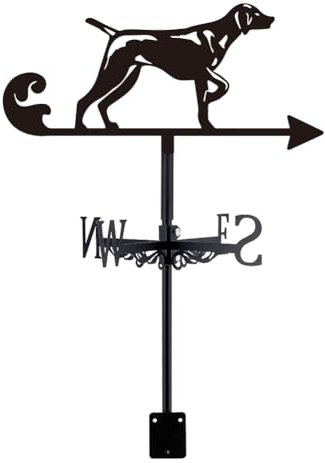 SUPERDANT Banderuola Segnavento A Forma di Cane Da Caccia Indicatore Della Direzione Del Banderuola Vento Strumento di Misurazione Installazione Sul Segnavento da Tetto per Giardino Fattoria
