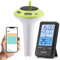 Raddy PT-5 WIFI Termómetro de piscina, Sensor flotante inalámbrico, consola interior, Monitoreo remoto por aplicación, IPX8, recargable con energía solar y USB-C, para piscina, jacuzzi