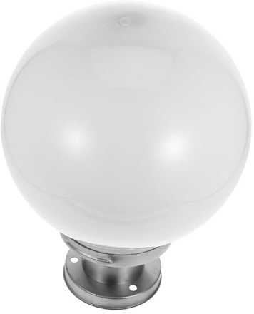 Veemoon Outdoor Lamp Post Light Fixture Reliable Outdoor Round Acrylic Globe Versatile Decoration Ip65 Waterproof Deck Post Lights, Aluminum Material and Yard and Courtyard