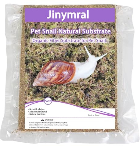 Jinymral Substrato della lumaca dell'animale domestico da 5 once, forniture ideali dell'habitat del terrario