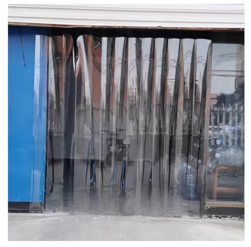 Tenda a strisce in PVC resistente, per congelatore e garage, facile da pulire, 1,35 x 2,5 m, spessore 1,3 mm, ideale per proteggere l'ingresso e l'efficienza energetica