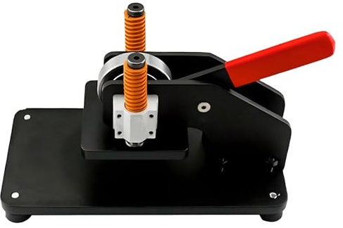 GYKOZY Presse Manuelle en Cuir, Machine de découpe en Cuir avec Tapis Plat, Plaque de Presse 10x10cm, Course de 45 mm, Hauteur de Coupe 23,8 mm