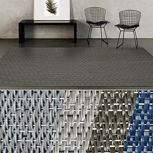 casa pura® Indoor- & Outdoor-Teppich Mantua | Bodenbelag für Flur, Küche, Bad, Terrasse, Balkon, Garten | kunstvoll gewebt mit Schimmer Optik | Viele Größen (90x200 cm)