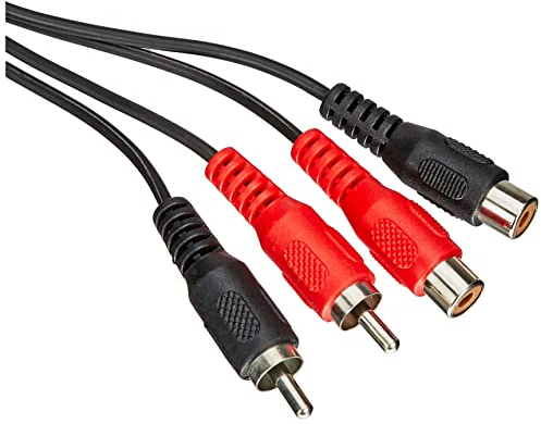 PremiumCord Cavo RCA 2m, 2X Spine RCA RCA su 2X Prese RCA RCA, Cavo di Prolunga Audio, Audio Stereo, per TV, Telefoni Cellulari, MP3, HiFi, Colore Nero