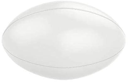 We Print Balls Ballon de rugby en caoutchouc Blanc uni Taille 5