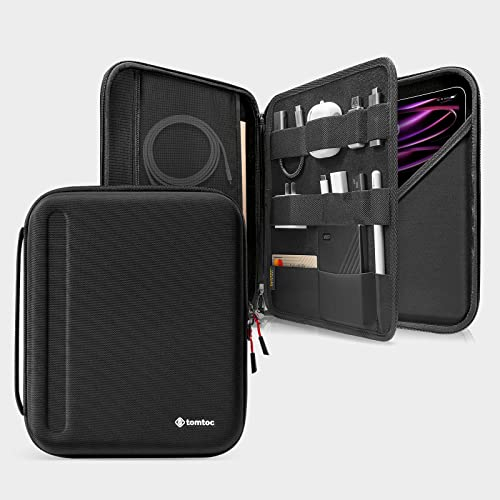 tomtoc Borsa Custodia Tablet per 13 Pollici iPad Pro M4 2024 & iPad Air M3/M2 2025-2024, 12,9'' iPad Pro 6/5/4 M2&M1, EVA Rigida per Tastiera Magic/Smart Keyboard/adattatore/cavo/USB Hub/Apple Pencil
