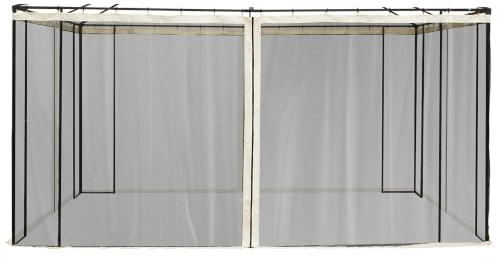 Outsunny Moskitonetz für Pavillon Barnum, Gartenpavillon, 3 x 4 m, cremefarben