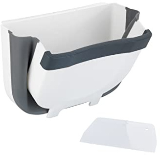 WENKO Bac de collecte pour déchets, compost, à accrocher au placard de cuisine, rétractable, capacité 5L