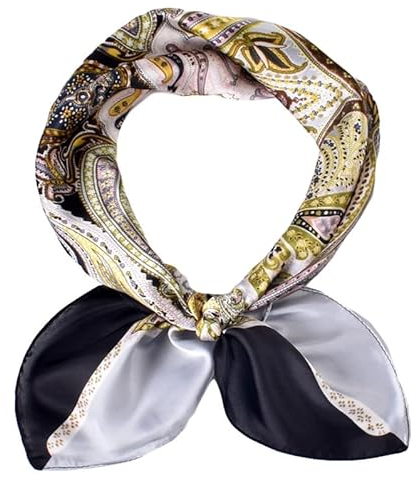 FAIRYGATE Seidenschal Damen Satin Tuch für Haare Bandana Tuch versch Farben Kopftuch Halstuch Nickituch Schal 94007