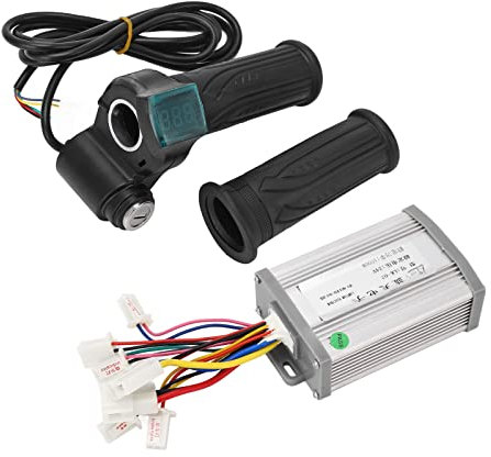 Bike Motor Controller Kit, 24V 1000W Fahrrad Brushed Motor Controller mit Twist Throttle Handle Keys Elektrofahrrad Umbausatz