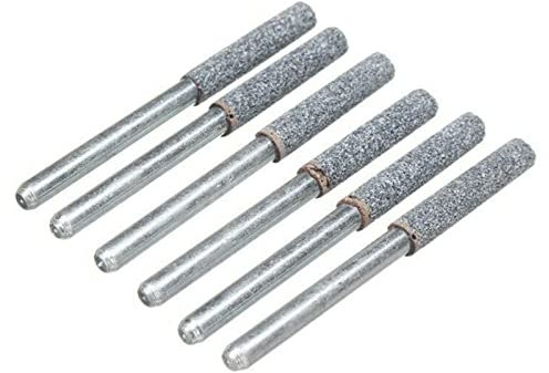 DAGIJIRD 6pcs Faster Cutting Durable 5/32 Grinder Grinding Stone Kit 12 Volt Chainsaw Chain Sharpener