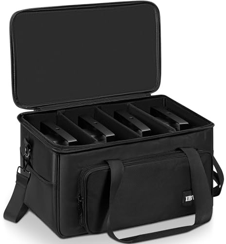 IBVIVIC 4 Par Light Bag Padded Storage Gig Case Bag for Par Lighting Fixtures Stage Lights Storage