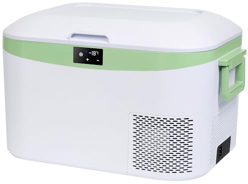Megiu 12 Volt Refrigerator Portable Car Freezer 13.5 Quart (12.8 Liter) Compressor Cooler 12V/24V DC 110～240 Volt AC for Truck Van RV Camper SUV Boat Travel Camping Road Trips Tailgating -18℃~+15℃