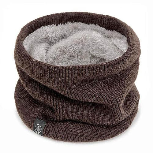 Wambere Halswärmer Winter Halsschlauch Halswärmer Halstuch Nackenwärmer Loop Schal Schlauchschal Thermoschal für Damen Herren für Ski Winterreisen Radfahren Motorräder Outdoor Sport,Braun