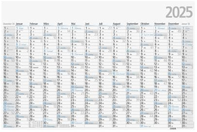 Glocken Plakatkalender (2025), 1 Seite = 14 Monate