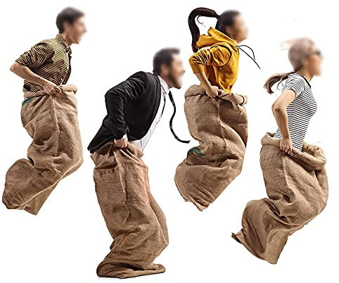 1 Piece Potato Sack Race Bags | Large Burlap Bags Burlap Hessian Jute Sacks | Sack Race Bags Adults& Kids | Potato Sack Race Games For Outdoor Lawn For Kids and Family Activity