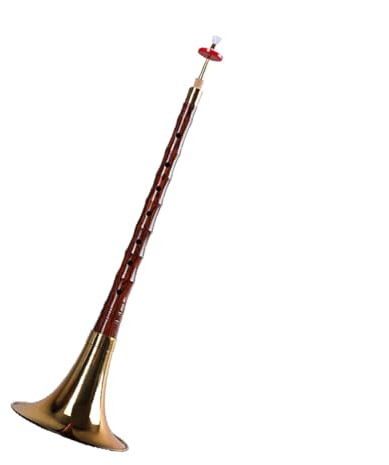 Alte Mahagonistange Suona Messingschale High-End Suona Suona Horn Für Erwachsene Chinesisches Nationales Blasinstrument Suona Set (Color : D key)