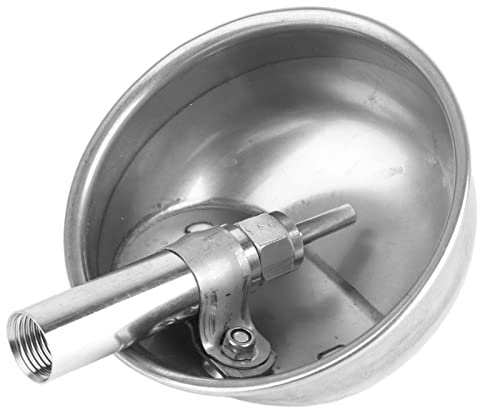 Tbest Waterers per Fontane, 13CM Ciotola per Acqua Potabile per Maialino in Acciaio Inossidabile Automatico di Acqua per Suini Agricoltura