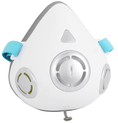 Suoumwa Masque Intelligent Rechargeable avec Valve Respiratoire, Masque Électrique Anti-Formaldéhyde, Purificateur D'Air Portable Blanc