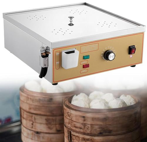 Commerciale panini vapore, 2/4/6 fori vaporiera elettrica, macchina elettrica per panini vapore con allarme ebollizione a secco, riscaldamento tubo a U in acciaio inox, per colazione,Four-Hole