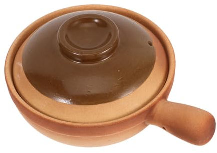 ULTECHNOVO Pentola in Terracotta Cinese Con Coperchio Cottura Uniforme e Versatile Per Stufati Riso Fritture Per Casa Viaggi e Feste Design Portatile e Multiuso