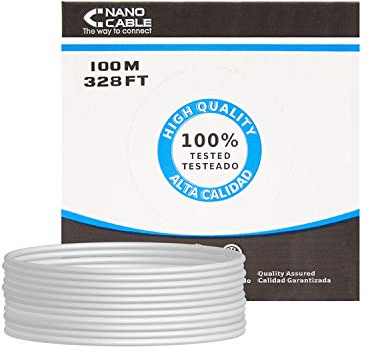 Watio Wave Bobina - cable de red RJ45 cat.5e ftp, flexible, AWG24, 100 m, ideal para conexiones de red rápida y fiable. *