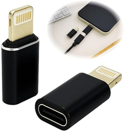 Vidsmow 2 Pack Usb C to Lightning Adapter, Usb-C Female to Lighting Male Connector Supports 36w Fast Charging & Data Transfer for Iphone, Ipad, Mobile Devices, Not for Otg Or Audio Output