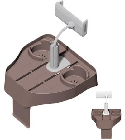Soporte para bebidas para bañera de hidromasaje, mesas de jacuzzi para exterior con 2 portavasos, organizador de almacenamiento ajustable para piscina inflable al aire libre, piscina, bar, spa, ducha