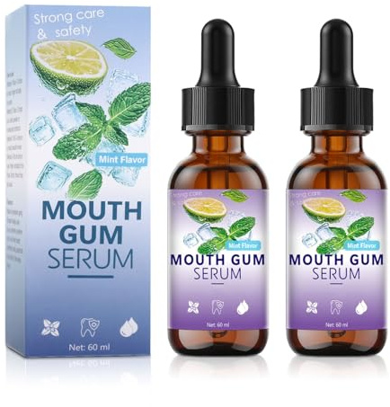 LHUDILS Tropfen für Zahnfleisch Aufbau Entzündung Zahnfleischrückgang 2 Flaschen Jeweils 60ml Gum Protect Teeth Repair Gel Erfahrungen Sanft und Nicht Reizend Schnellwirkend Kräuterrezeptur