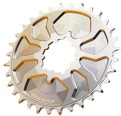 Compatible for EVOSID Silver MTB Chainring 32-38T 3Nail Direct Mount 3MM Offset Narrow Wide Fully-Enclosed Chainwheel for SRAM DM(34T)