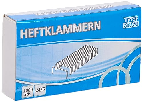 TIPTOP OFFICE häftklamrar 24/6, 1000 st