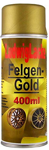 LudwigLacke Felgengold 1 Spraydose 400ml Felgenlack für Autolack Lackierer Made in Germany