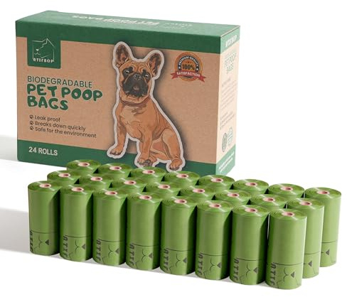 ATIFBOP Biodegradable Dog Poop Bags Rolls 360 Count Scented, Leak Proof and Extra Thick Waste Bag Refill (Scented)