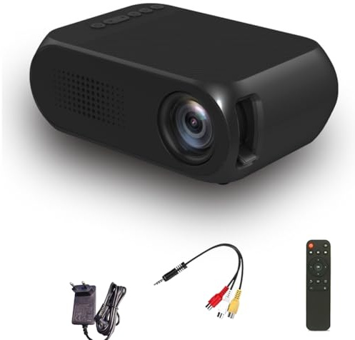 Mini bärbar projektor hem LED HD 1080P bärbar projektor hemmabio svart hållbar EU- lätt att använda